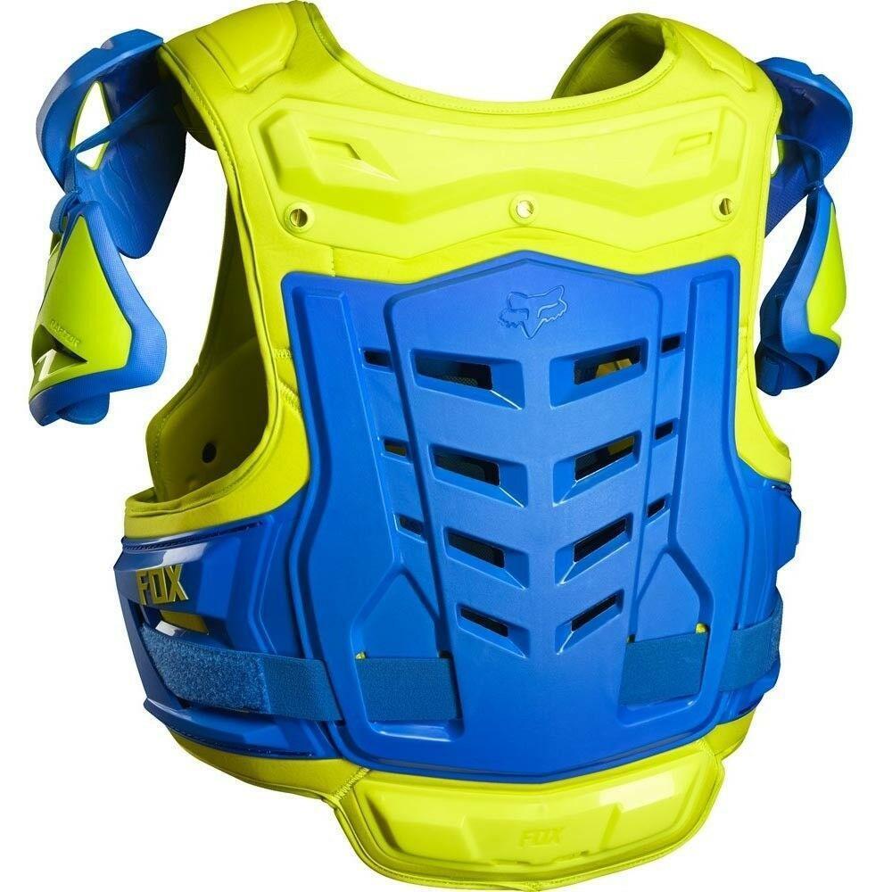 Fox Raptor Vest Chest Plate Protector Blue/Yellow MASH Melbourne