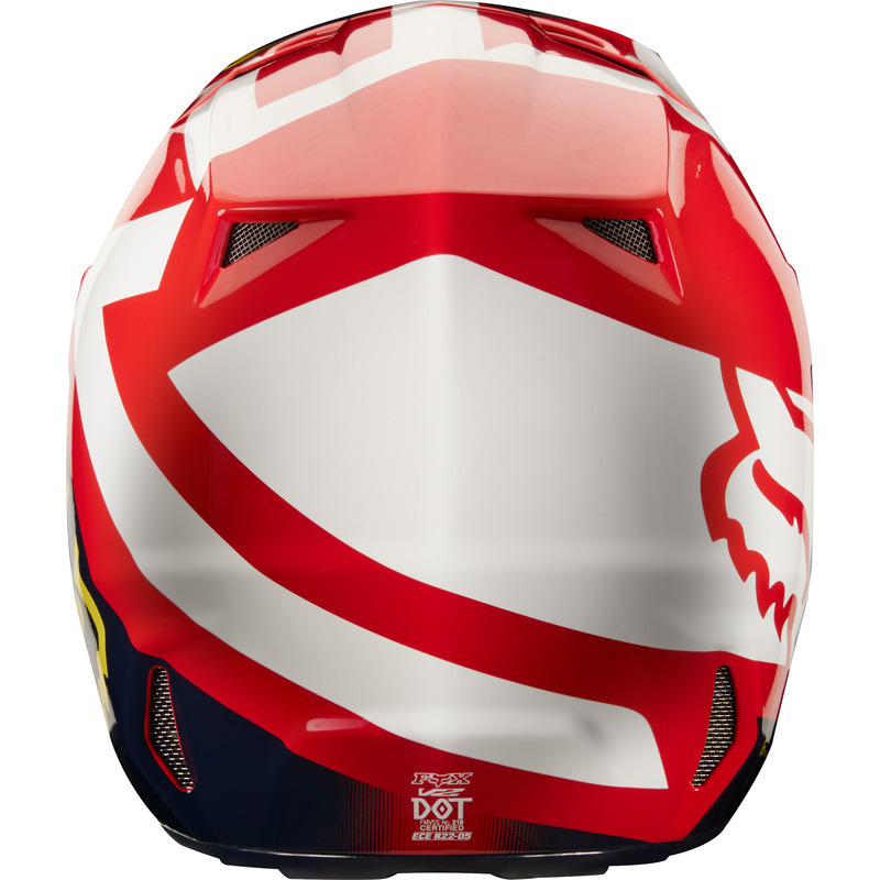 Fox V2 PREME MX Helmet - Navy/Red - Large: MASH - Melbourne Action ...