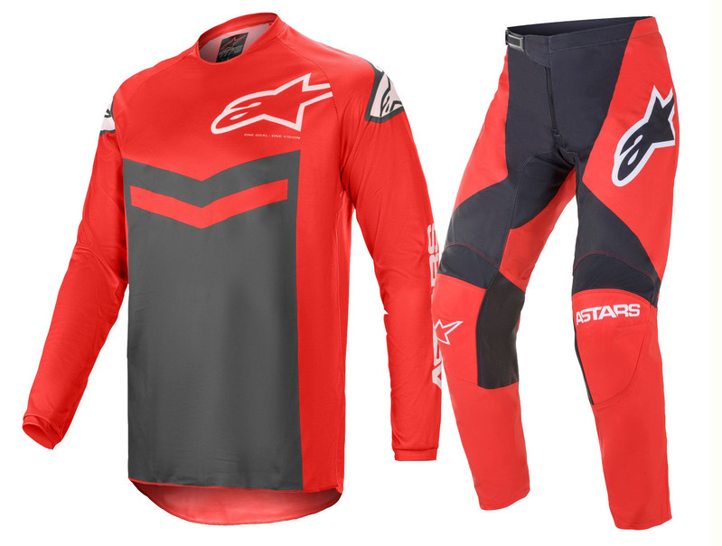 Alpinestars Fluid Speed MX Pants Jersey GEAR SET 2021 - Bright Red