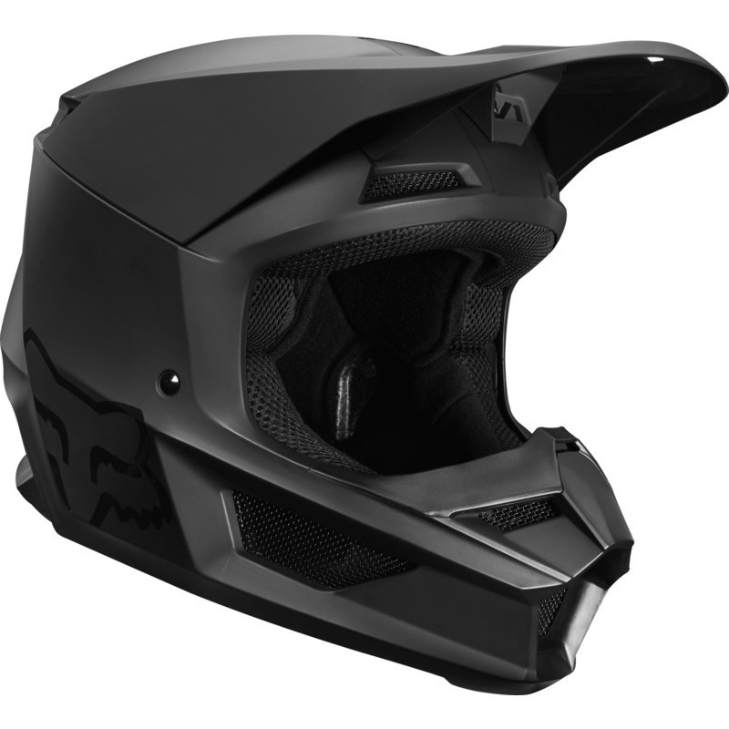 Fox Youth V1 MX Helmet - Matt Black: MASH - Melbourne Action Sports Home