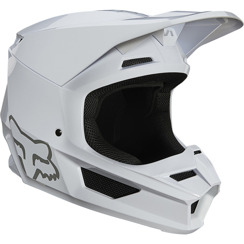 Fox V1 Plaic MX Helmet ECE - White: MASH - Melbourne Action Sports Home