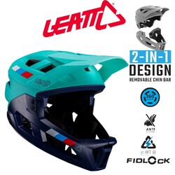 Leatt Enduro 2.0 MTB Juniour Helmet - Aqua