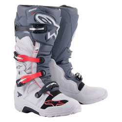 Alpinestars Tech 7 Enduro - Light Grey/Dark Grey/Bright Red