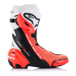 Alpinestars Supertech R V2 Vented Boot - Black/White/Fluro Red/Red