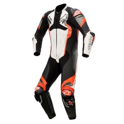 Alpinestars Atem V4 Leather 1-Piece Suit - White/Black/Fluro Red/Green