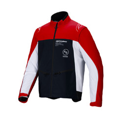 Alpinestars Lite Dura Softshell Jacket - Black/Bright Fluro Red/White/Blue