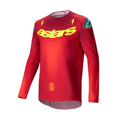 Alpinestars Supertech Maker Jersey - Bright Fluro Red/Yellow