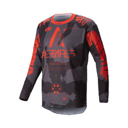 Alpinestars Racer Hollow Jersey - Grey/Camo/Fluro Red/Orange