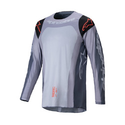 Alpinestars Racer Ocuri Jersey - Grey/Black/Fluro Red/Orange