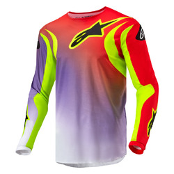 Alpinestars Fluid Lucent Jersey - White/Neon Fluro Red/Royal Blue