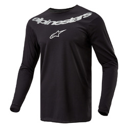 Alpinestars Fluid Graphite Jersey - Black/Silver