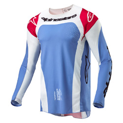 Alpinestars Techstar Ocuri Jersey - Light Blue/Red/White