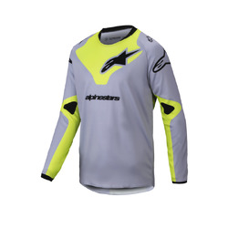 Alpinestars Racer Veil Jersey Youth - Grey/Fluro Red/Yellow