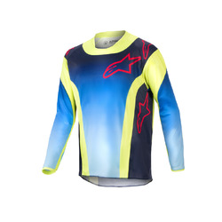 Alpinestars Racer Hoen Jersey Youth - Fluro Royal Blue/Blue/Navy