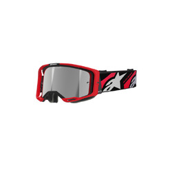 Alpinestars Vision 8 Luar Goggle Mirror Silver Lens - Red/Black