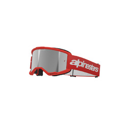 Alpinestars Vision 3 Wordmark Goggle - Mirror Silver Lens - Red