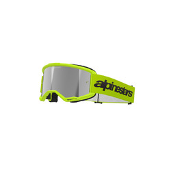 Alpinestars Vision 3 Wordmark Goggle - Mirror Silver Lens - Fluro Royal Blue