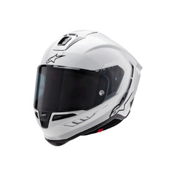 Alpinestars Supertech SR10 Solid Helmet  - White/Gloss Matte/Black