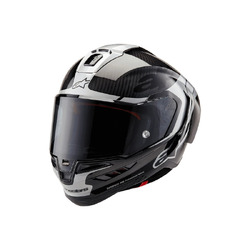 Alpinestars Supertech SR10 Element Helmet  - Black/Silver/Gloss Royal Blue