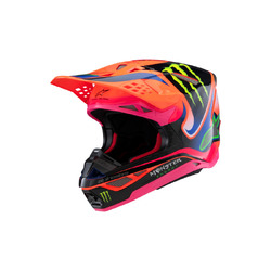 Alpinestars SM10 Deegan Helmet - Fluro Red/Orange/Purple/Fluro Red/Pink