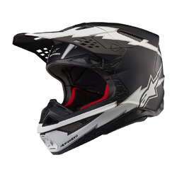 Alpinestars Supertech SM10 Ampress Helmet - Black/White Matt