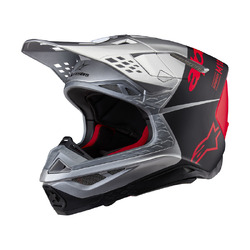 Alpinestars Supertech SM10 Flood Helmet - Silver/Black/Orange