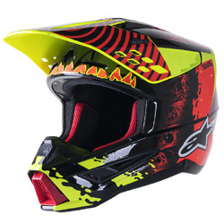 Alpinestars SM5 Solar Flare - Gloss Black/Red/Yellow