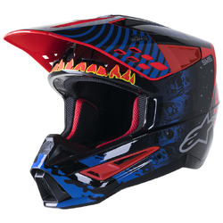 Alpinestars SM5 Solar Flare - Gloss Black/Blue/Red