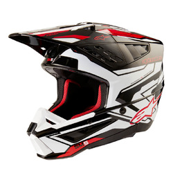 Alpinestars SM5 Action 2 Helmet - Black/White/Red Gloss
