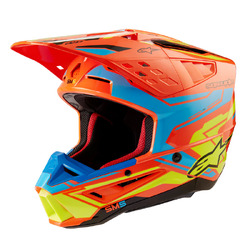 Alpinestars SM5 Action 2 Helmet - Orange/Cyan/Yellow