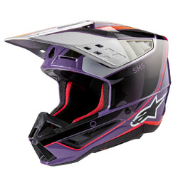 Alpinestars SM5 Sail Helmet - Voilet/Black/Silver Gloss