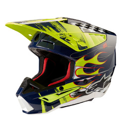 Alpinestars SM5 Rash Helmet - Navy/Yellow Gloss