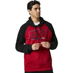 Fox Mirer Raglan Pullover Fleece - Flame Red - Large (HOT BUY)