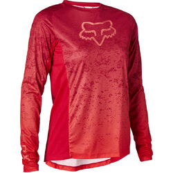 Fox Defend Long Sleeve Jersey Lunar Womens - Berry Red