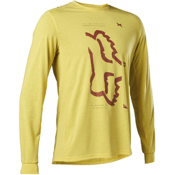 Fox Ranger Long Sleeve DR Jersey - Yellow/Grey