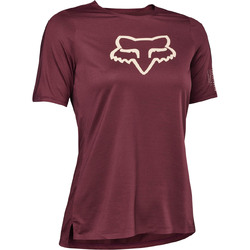 Fox Flexair Short Sleeve Jersey Womens - Maroon