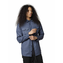 Fox Assembly Line Flannel - Navy - Medium (HOT BUY)