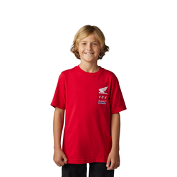 Fox Honda Short Sleeve Tee Youth - Fluro Maroon