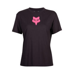 Fox Head Short Sleeve Tee Womens - Black/Pink