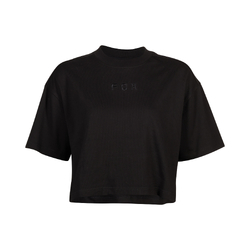 Fox Wordmark OS Crop Tee Womens - Black