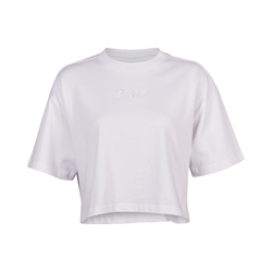 Fox Wordmark OS Crop Tee Womens - White