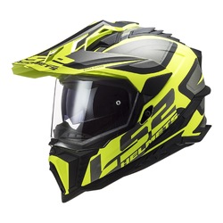 LS2 MX701 Explorer Alter Adventure Helmet - Matte Black/Hi-Vis/Yel