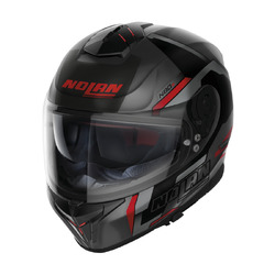 NOLAN N80-8 Full Face Wanted - Fluro Grey/Black/Red