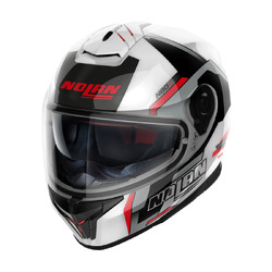 NOLAN N80-8 Full Face Wanted - White/Black/Red/Silver