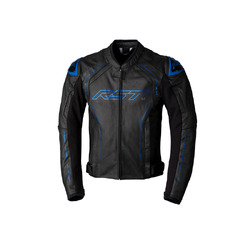 RST S-1 CE Leather Jacket - Black/Grey/Blue