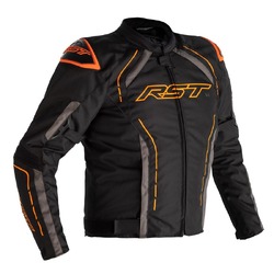 RST S-1 CE Sport Waterproof Jacket - Black/Fluro Red/Orange