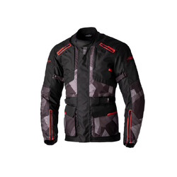 RST Endurance CE CE Waterproof Jacket - Black/Camo/Red