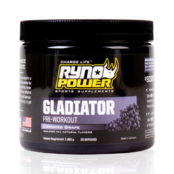 Ryno Power Supplement - Gladiator PRE-Workout Powder - Grape