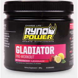 Ryno Power Supplement - Gladiator PRE-Workout Powder - Strawberry Lemonade